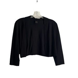 Ann Taylor Elegant Black Knit Short Cardigan size L Gently used.